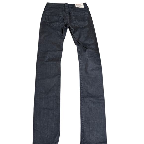 True Religion Stevie Black Needle Skinny Jeans, Women's Size 24 Tall - Picture 3 of 8